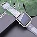 iiteeology for Fitbit Blaze Band, Frame Housing + Clear Glitter TPU Soft Accessory Small Large Band for Fitbit Blaze Fitness Watch Band Women - Band Clear/Silver + Frame Silver