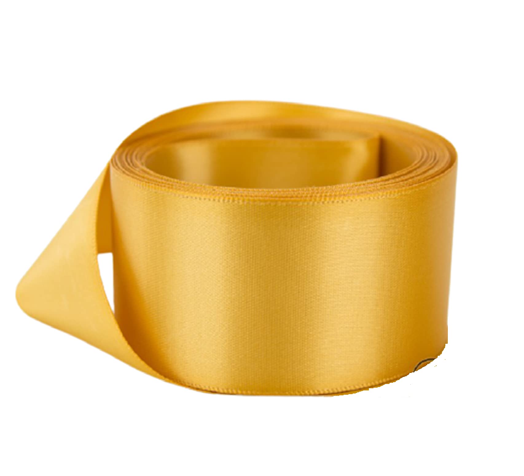 Double Sided Faced Satin Ribbon Size 38mm x 10 Meters (Gold) Perfect for Gifts Wrap Sew Party, Decorations Events Dress Wedding Christmas Crafts, Bows Car, DIY, Bouquets, Cake More