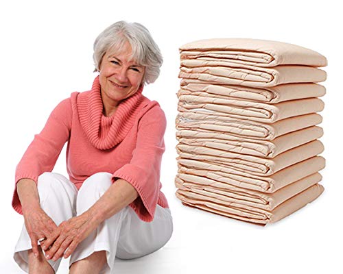 WMP Disposable Incontinence Pads (100-Count) Bed Covers for Women, Men, Elderly, Kids | 6-Layer Super Absorbent Protection | Urine, Accidents, Liquid | Large 30" x 30"