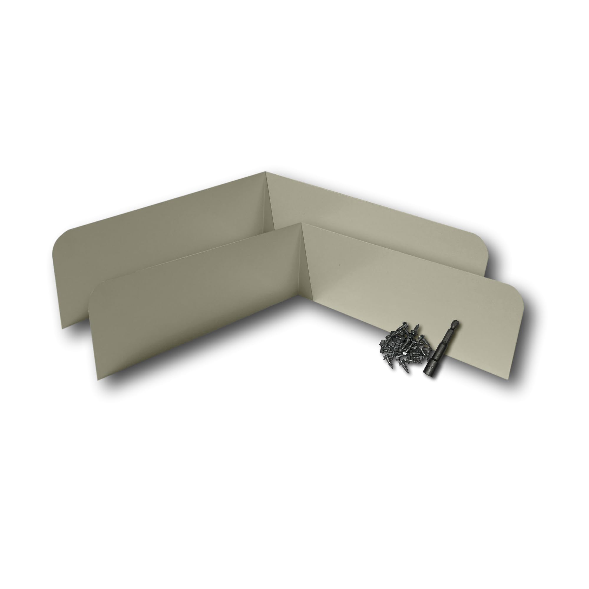 Eagle 1 Rain Gutter Valley Splash Guards, Straight or Bent (2 Per Order) Includes Screws and 1/4" Bit Driver (Classic Bent, Clay)