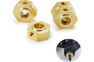 RCLIONS 4pcs Brass RC Wheel Hex Hubs Heavy Weight Wheel Spacer for Axial SCX6 1/6th RC Crawler Car Upgrades