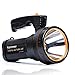 Eornmor Outdoor Handheld Portable Flashlight 6000 Lumens USB Rechargeable Super Bright LED spotlight Torch Searchlight Multi-function Long Shots Lamp, 9000ma 35W primary