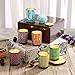 LANGRIA Aromatherapy Scented Candles, Glass Made, Organic 100% Natural Fragrance Soy Wax, Burning Time 12-15 Hours - Orchid/Mint/Lemon/Rose/Lavender/Vanilla Gift Set (6 Pcs x 2.5 Oz)