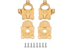 FACCNOY FMS FCX24 Brass Portal Axle Counterweight 1/24 Model Car Remote Crawle Car Upgrade Parts (Front Steering Group)