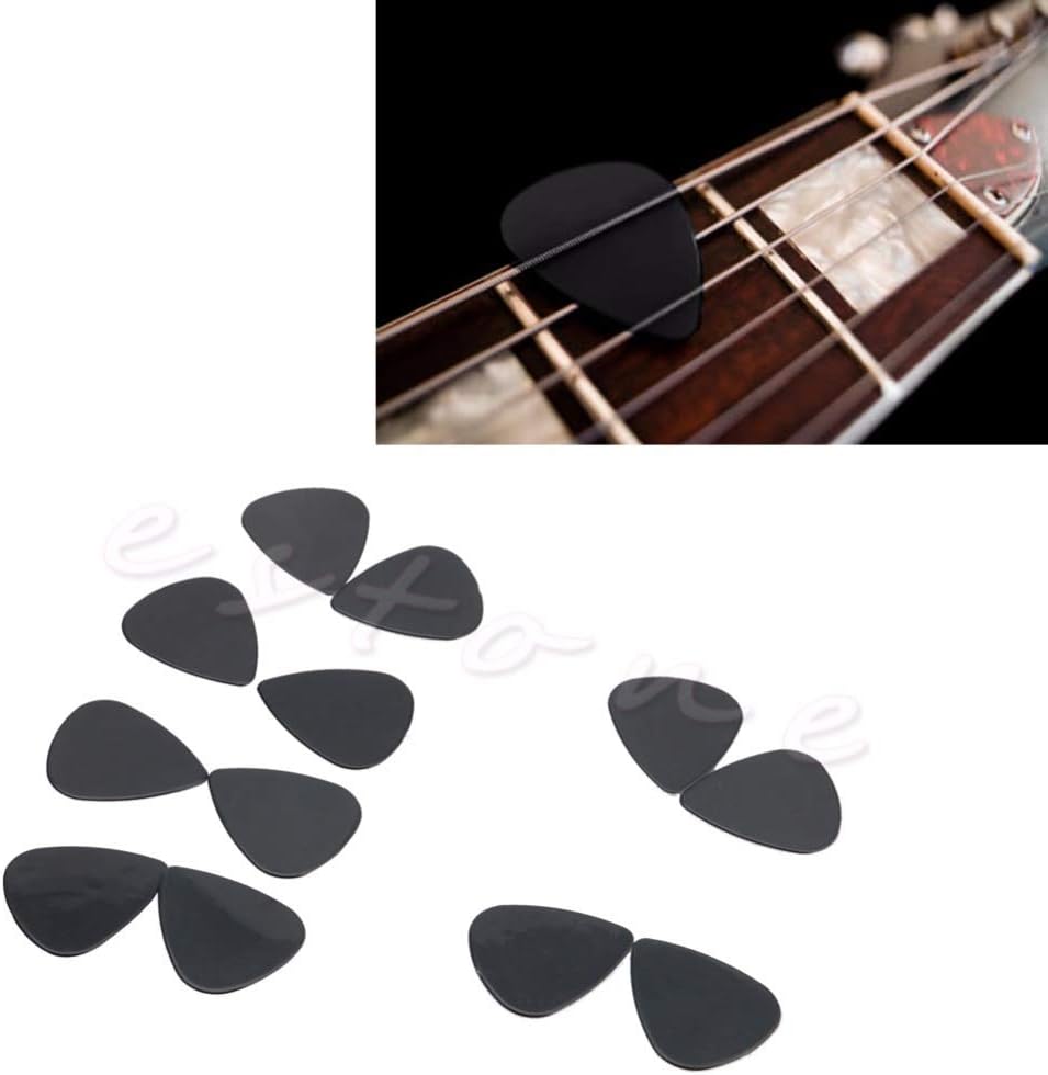 SVntrendy New Arrival 12Pcs Black Guitar Picks Celluloid The Guitar Pick Size 0.71mm Music