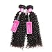 ISEE Hair 9A Grade Mongolian Kinky Curly Hair Extension Virgin Human Hair Weaving 3 Bundles Kinky Curly Virgin Hair 100% Human Hair Weaves Extension Mongolian Virgin Hair (22 24 26& 20'' closure)