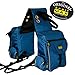 TrailMax 500 Series Insulated & Padded Back Saddle Bags for Trail Riding; Padded & Insulated Saddle Bags for Horses; Padded & Insulated Trail Bags for Horses; Glacier Blue & Frost