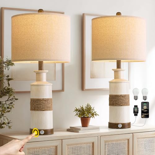 BOBOMOMO Rattan Table Lamps