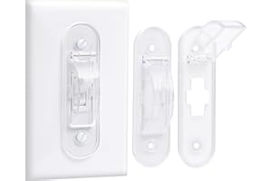 CLYMENE Wall Switch Guard, Childproof Light Switch Cover Guard | Toggle Style | Light Switch Protection | Lock Toggle Switch in On or Off Position | 2 Pack, Clear
