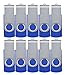 FEBNISCTE 128MB USB 2.0 Flash Drive Bulk 10 Pack Thumb Drives - Small Capacity Memory Sticks 128 MB Multipack Data Storage for Promation Gift Blue Value Pen Drive Zip Drive Jump Drive with Ropes