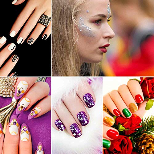 image for Nail Art Rhinestones, Cridoz 9780 Pcs Nail Rhinestones Crystals Rhines