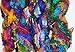Sari Silk 100g Ribbon Yarn Dupioni Parrot with Lurex Recycled Sari Silk Ribbon Yarn Color #2