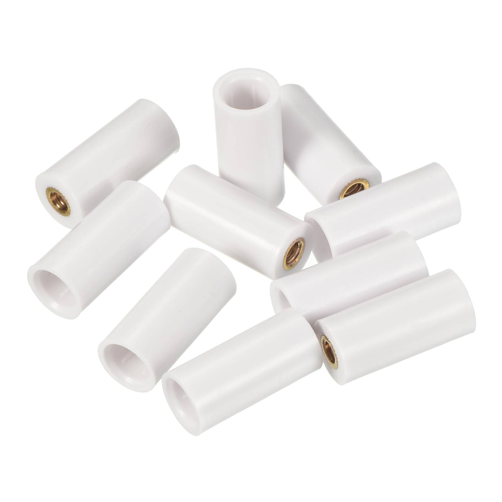 PATIKIL 12mm Dia Pool Cue Ferrules, 10 Pack Snooker Billiard Cue Tips Ferrules Screw-on Pool Stick Tips Replacement Accessories, White