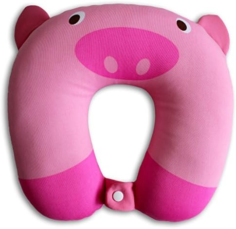 Nido Nest Kids Travel Pillows For Airplane Cute Ushaped Neck Pillow For Cars, Toddlers, Children Birthday Gifts Pig