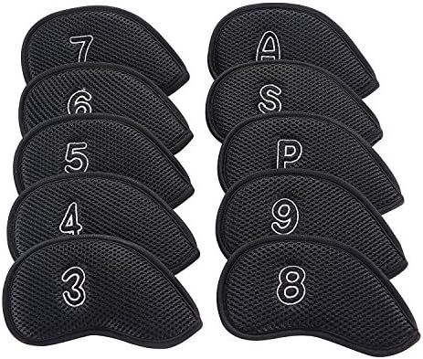 Sword &Protect sports activities 10Pcs/Pack New Meshy Golf Iron Covers Set Golf Membership Head Cowl Match Most Irons.