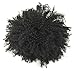 KLAIYI Fashion Natural Ponytail, African American Afro Short Kinky Curly Wrap Drawstring Ponytail Synthetic Hair Extensions with Clips