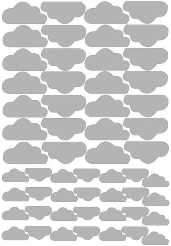 heDIANz,Wall Sticker 38Pcs/Set Cloud Kids Room Vinyl Art Nursery Decal Home DIY Decor - Silver