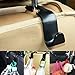 SENHAI 8 Pack Car Vehicle Seat Headrest Hook Hanger, Strong Durable Organizer Storage Holder for Grocery Bag Purse Handbag Water Bottle, with Car Air Conditioner Brush - Black