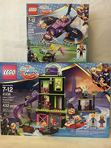 Lego Super Hero Girls Lena Luthor Kryptomite Factory &amp; Lego S H Girls Batgirl Batjet Chase