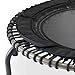 JumpSport PRO Professional Fitness Trampoline with Safe 39 Inch Bounce Surface, Stable Arched Legs, and Adjustable Tension Bungees, Black