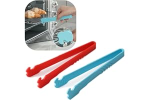 IABLER Silicone Oven Rack Push Pull Tool with Pull Clip Prevent Scalding, Pull out Hot Racks Safely, Long Handle Toaster Oven Accessories,Suitable For Kitchen Oven, Toaster oven, Air fryer,etc - 2 Pack