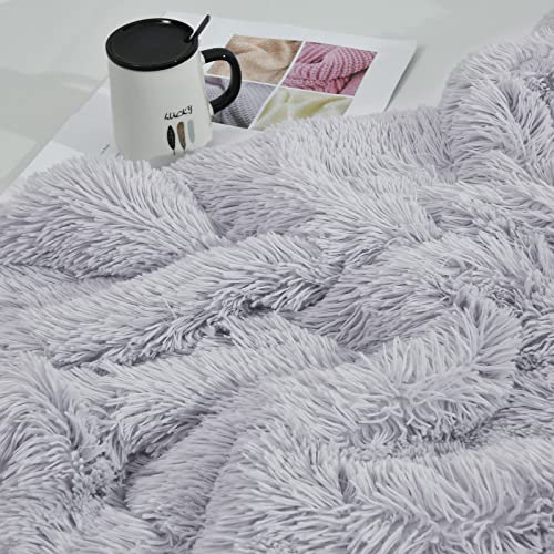 junovo Super Soft Shaggy Longfur Faux Fur Blanket, Fuzzy Throw Blanket