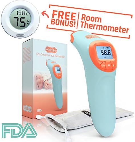 Fendlee Digital Infrared Non-Contact Forehead Thermometer Suitable for Infants Toddlers and Adults Instant & Accurate for Home or Pediatric Use Celsius or Fahrenheit FDA & CE Approved Blue