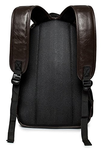 Kenox Vintage PU Leather Backpack School College Bookbag Laptop