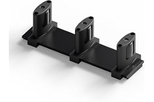 BINOTE Sliding Closet Door Floor Guide, Sliding Door Guides Floor Mount for Double Bypass Door, Update Adjustable 3-Roller Design