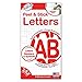 The Peel People Peel and Stick Letters and Numbers - Acid-Free, Non-Toxic, Use Indoors or Outdoors, Made in The USA, 252 Stickers Included, Solid Red