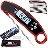 Digital Meat Thermometer- Top Waterproof Instant Read Thermometer with Talking Function, Backlight, Calibration, and Magnet. Super Fast Food Thermometer for Kitchen, Cooking BBQ, Grill!