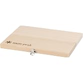 Snow Peak Folding Cutting Board &amp; Knife Set for Camping, Outdoor Cooking | Use for Camping Backpacking Beaches and Picnics, Portable and Foldable, Stainless Steel, High Carbon, Natural Birch Wood