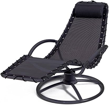 Dura Housewares 4000 Caraibes Air Ride I Rocking Lounge, Black Fabric