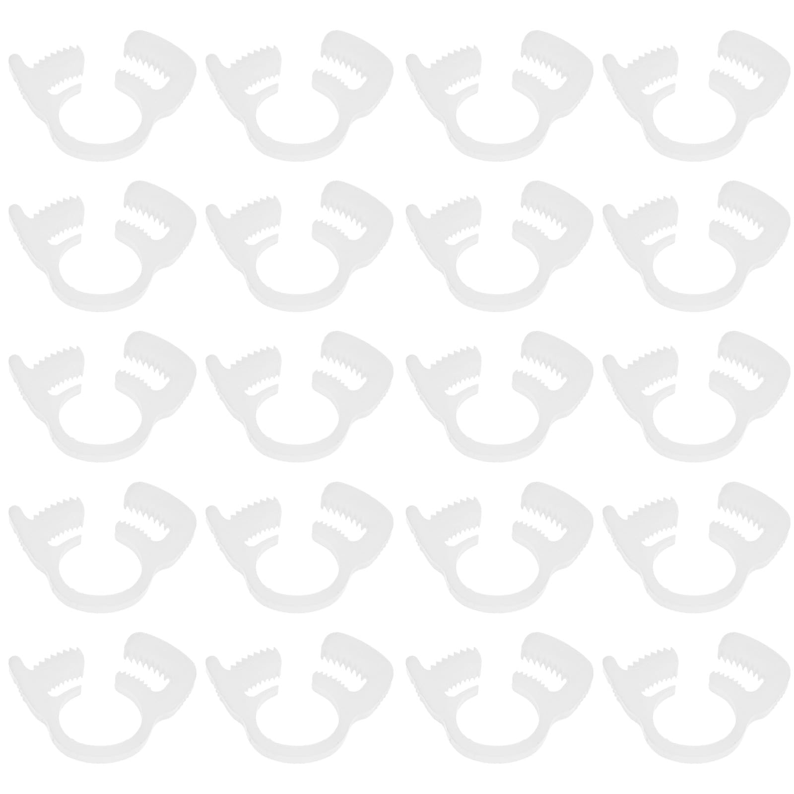 Photo 1 of M METERXITY 20-Pack Double Gripping Nylon Hose Clamps, 3/8" 9.1-10.2mm Double Snap Grip Adjustable Ratcheting Clamps for Connecting/Fastening/Sealing Hose/Pipes/Tubing Clamp [White]