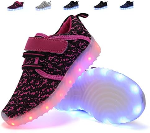 Nishiguang LED Light Up Shoes Kids Girls Boys Breathable Flashing Slip-On Sneakers (Toddler/Little Kid/Big Kid)