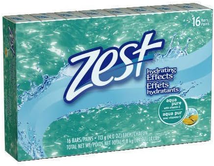 Zest Aqua 4 Oz Bar Soaps - 16 Bars