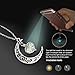 OnairMall Luminous Series Moon Love Heart Pendant Necklace for Girls Fluorescent Necklace, Glow in The Dark (Blue)
