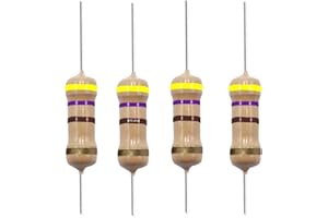 California JOS 470 Ohm Carbon Film Single Fixed Resistor 1/2 W (0.5 Watts) 5% Tolerance, (470 R, 470 ohm, 470 Ω) Resistor (10 PCS)