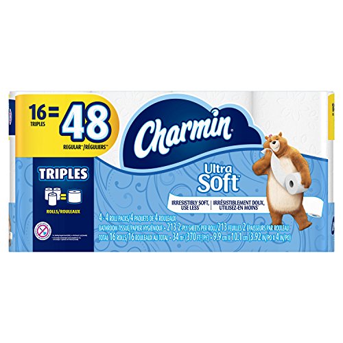 Charmin Ultra Soft Toilet Paper, 16 Triple Rolls Equal To 48 Regular Rolls, 16 Count
