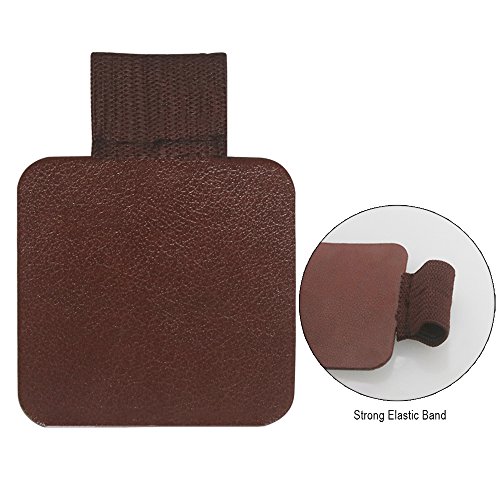 Self-Adhesive Pen Holder with Elastic Band Loop 12 Pcs Assorted Color Leather Pencil Stylus Loop Holder for Journals, Notebooks, Planner - Thumbnail 3