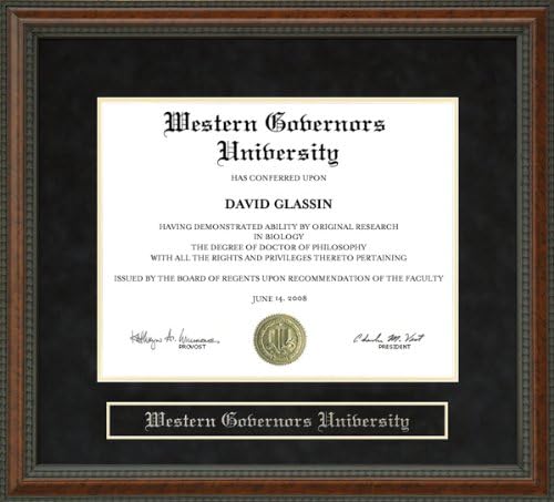 Western Governors University (WGU) Diploma Frame - Burl