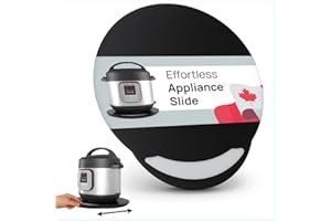 Ibyx Elegant Round Sliding Tray for Your Pressure Cooker, Air Fryer & Heavy Kitchen Appliances - Sturdy, Slides Easily from Under The Cabinet (Black, 13”)