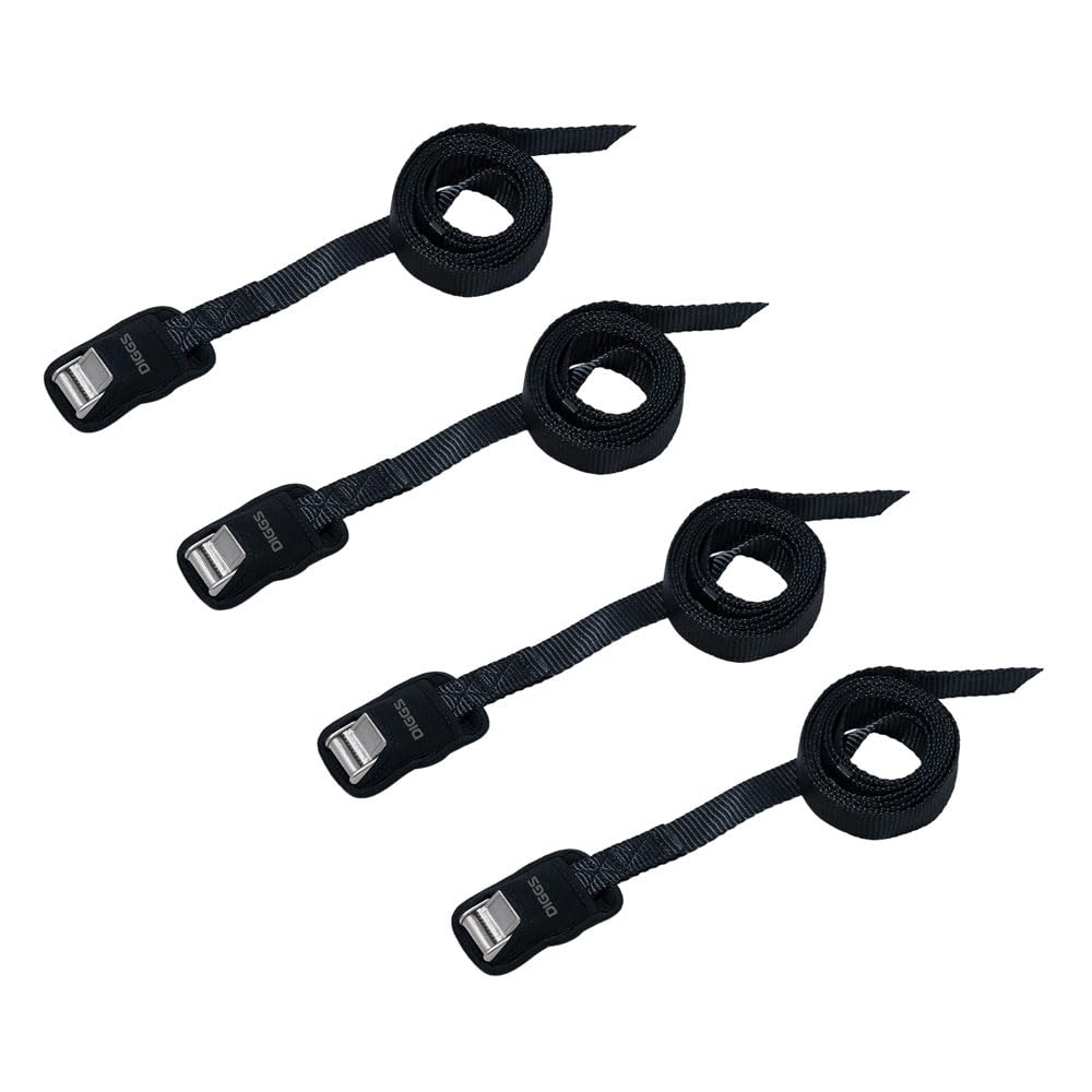 Photo 1 of Enventur Tie Downs 8' Straps - Dog Crate Accessories for Enventur Pet Kennel - Heavy-Duty, Weather Resistant Straps & Rust-Proof Metal Buckles - Dog Travel Accessories - Black