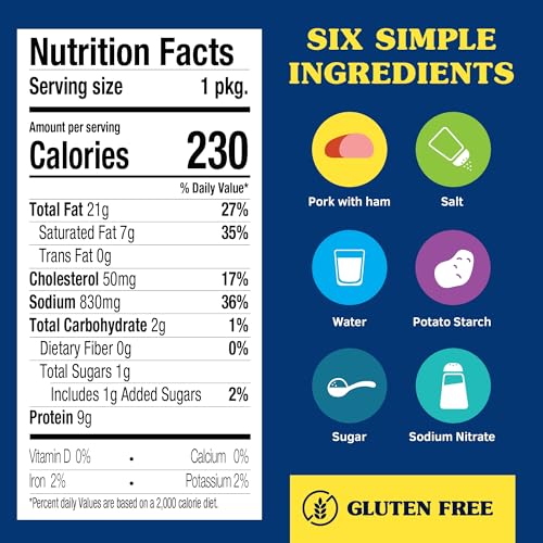 SPAM CLASSIC SINGLE, 9 GRAMS OF PROTEIN PER SERVING, 2.5 OZ SINGLE POUCHES, (12 PACK)