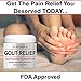 Gout Relief Cream - Clinical Strength Gout Support for Toe Finger Elbow Relief, Large 3oz Ultra Strength Arnica, MSM, Menthol, Instant Soothing Relief, Fast-Acting Anti-Inflammatory Relief