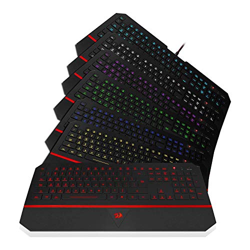 Redragon K502 RGB Gaming Keyboard RGB LED Backlit Illuminated 104 Key Silent Keyboard with Wrist Rest for Windows PC… - Image 2
