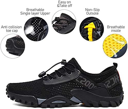 Adjustable and breathable footwear for climbing and running, with cushioning features.