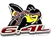 Muzzys 6.4L Super Bee Emblem Universal Metal Stick On 3M Badge for V8 SRT8 Hemi 392 Apache, Dodge Charger, Challenger, Hellcat, Scat Pack, Ram,Grand Cherokee, 300C, Fender, Door, Trunk, Hood, Spoiler