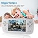 YANX Handheld 650 Classic Game Console, Portable Video Game Console Game Player Gifts for Boys Girls Kids Children (k3white)