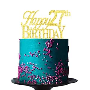 Risehy happy 27th birthday cake topper for 27th birthday ...